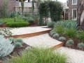 Steel steps created out of corten steel garden edging - garden edging | Metal Garden Edging | lawn edging | landscape edging | garden design