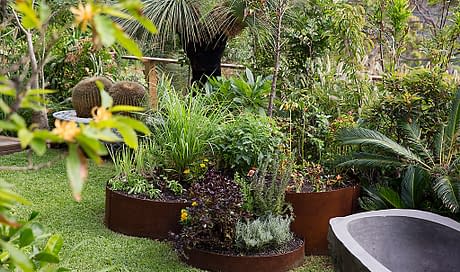 Pre-made Circles - raised garden beds from formboss metal garden edging
