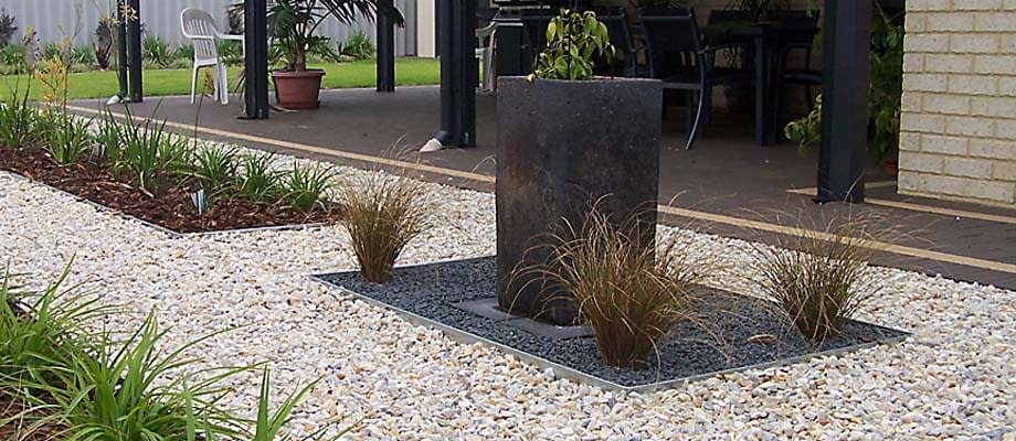 Steel edging is the most common metal edging, although you might not find it at local nurseries. Order it directly, which is where most pros get it.